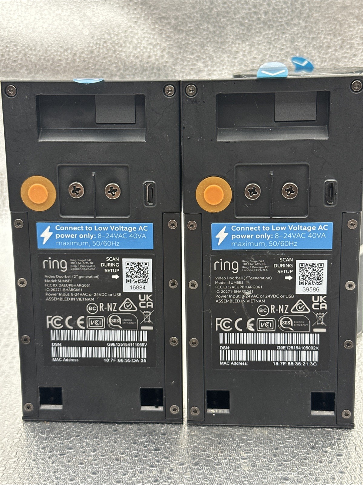 X1 Ring Video Doorbells 2nd Gen [Rechargeable & Wired ]5UM5E5 gallery