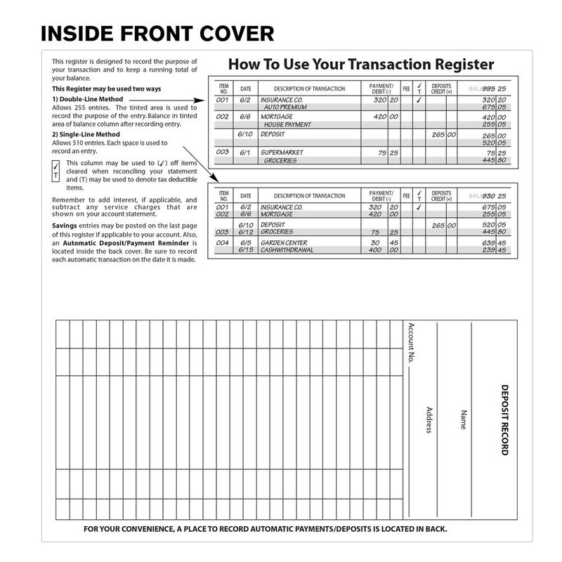 1 Checkbook Transaction Registers 2025 2026 2027 Calendar Check Book Register gallery