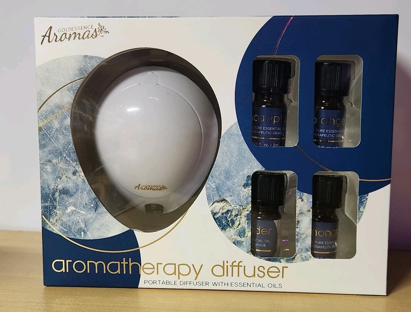 Aromatherapy Diffuser With 4 Essential Oils Portable USB or Battery Aromas~NEW gallery