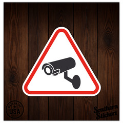 Warning Security Camera – Vinyl Decal Sticker – Car Window Laptop – ebn8619