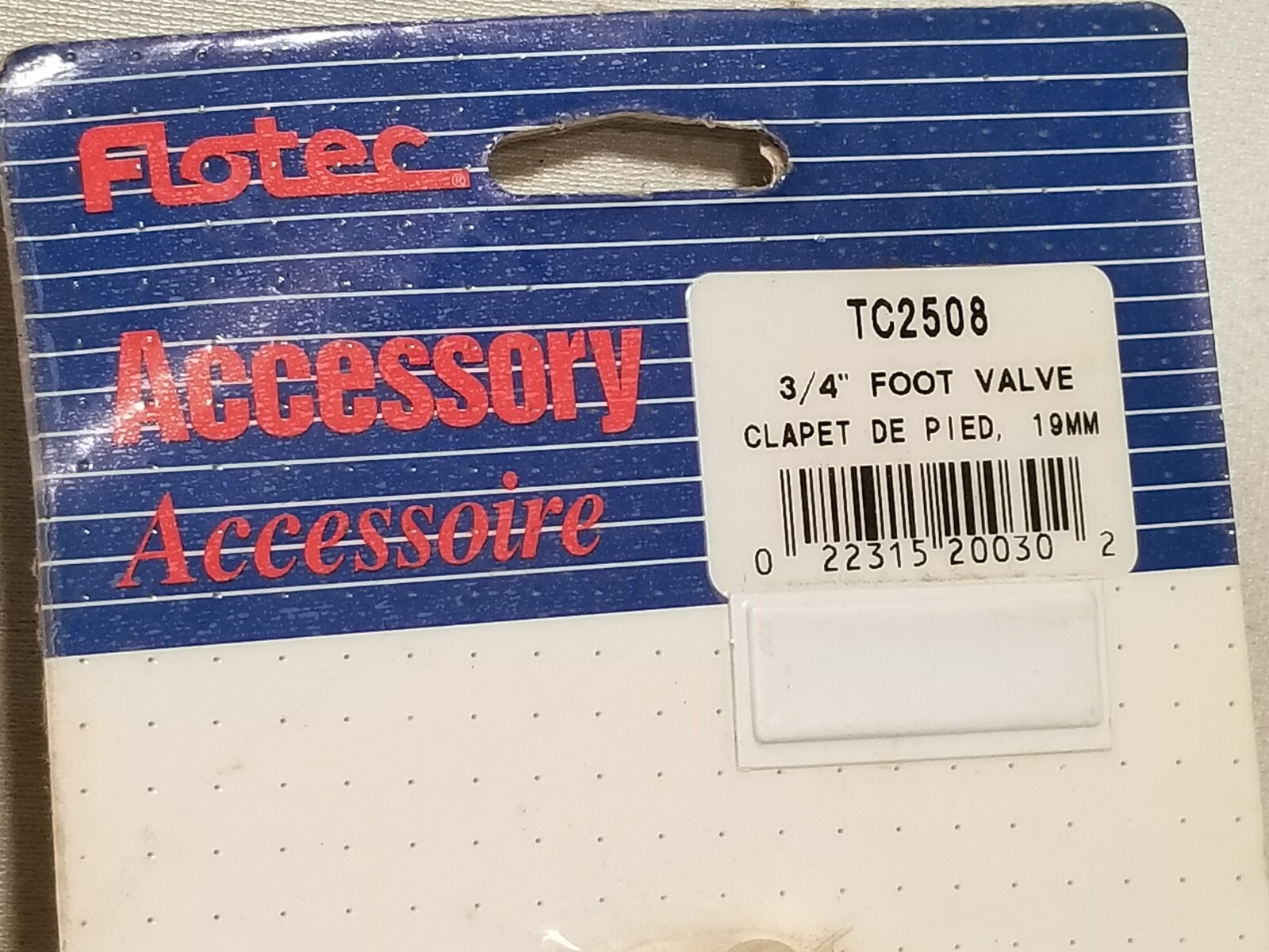 Flotec TC2508 3/4" foot valve gallery