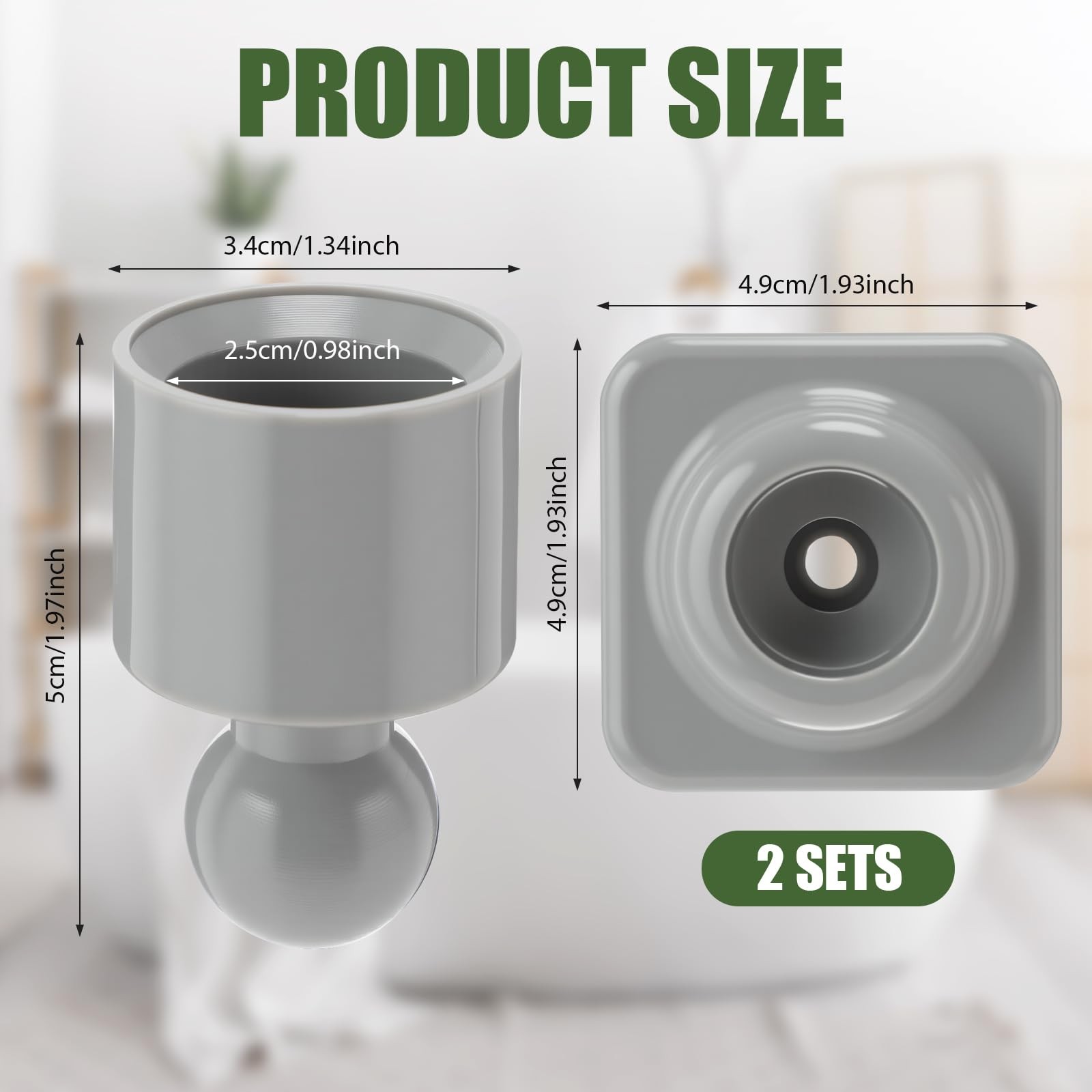 L Shape Shower Curtain Rod Holder - 25mm Angled Mount with Swivel Joints & Ha... gallery