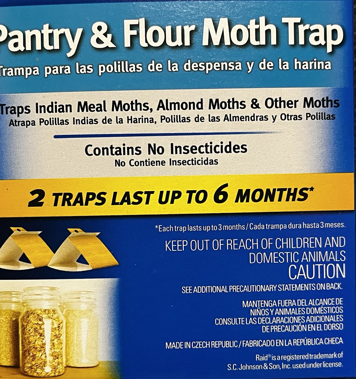 2 Boxes Raid Pantry & Flour Moth Traps. Lasts 6 months. No Insecticides. 4 Total gallery