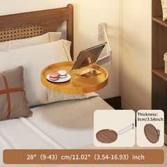 Foldable Bedside Table Wall Mounted Floating Nightstand Bedroom Storage Shelf