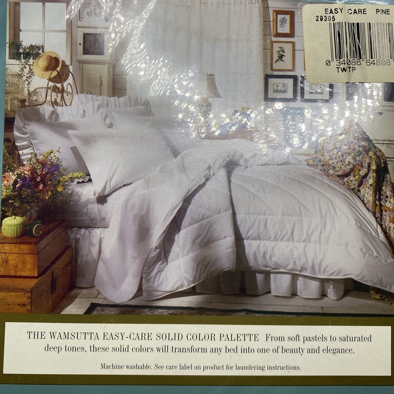 Wamsutta Supercale Easy Care Sheet Twin Flat Green 66 x 96 Cotton 200 TC X2 gallery