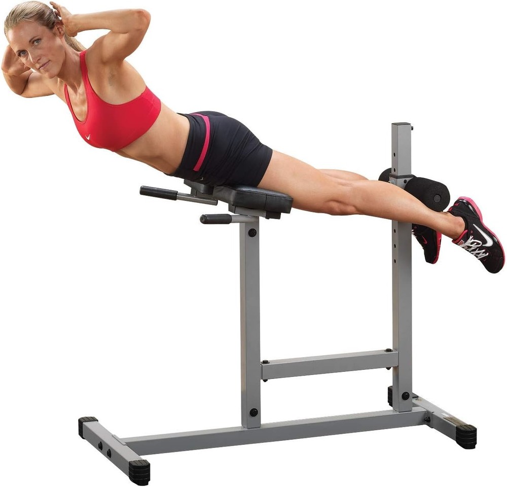 Body-Solid Back Hyperextension Machine for Lower Back Extension, Ab Crunch