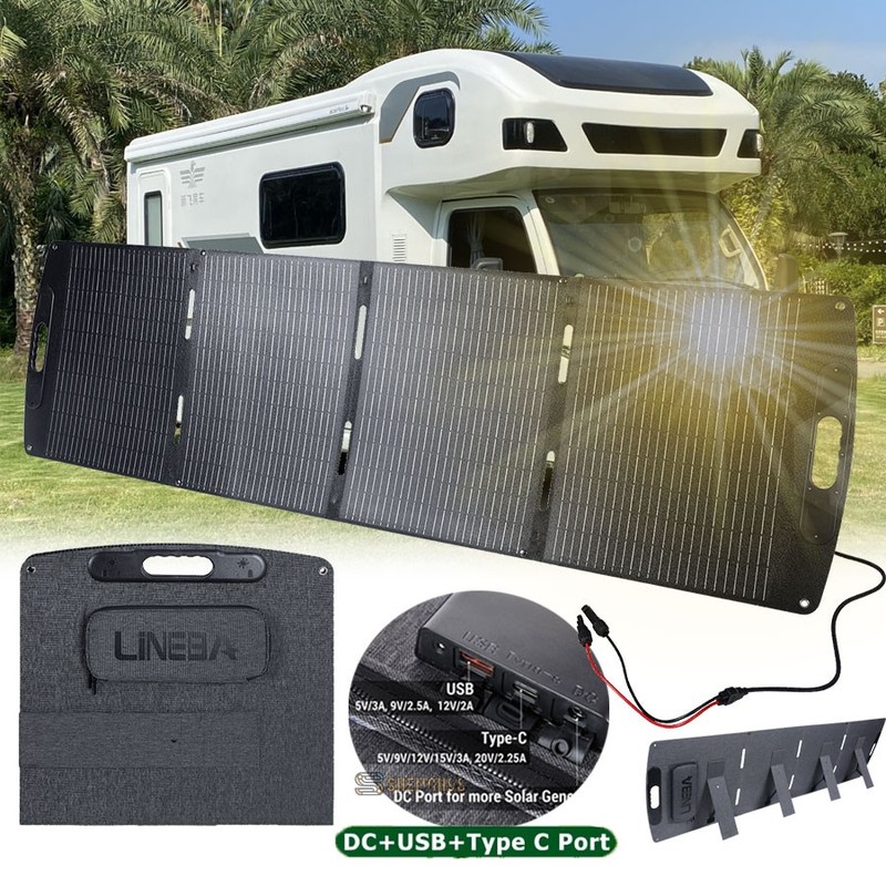 400W 200W Foldable Portable Solar Panel Kit For Power Station Outdoor RV Camping gallery