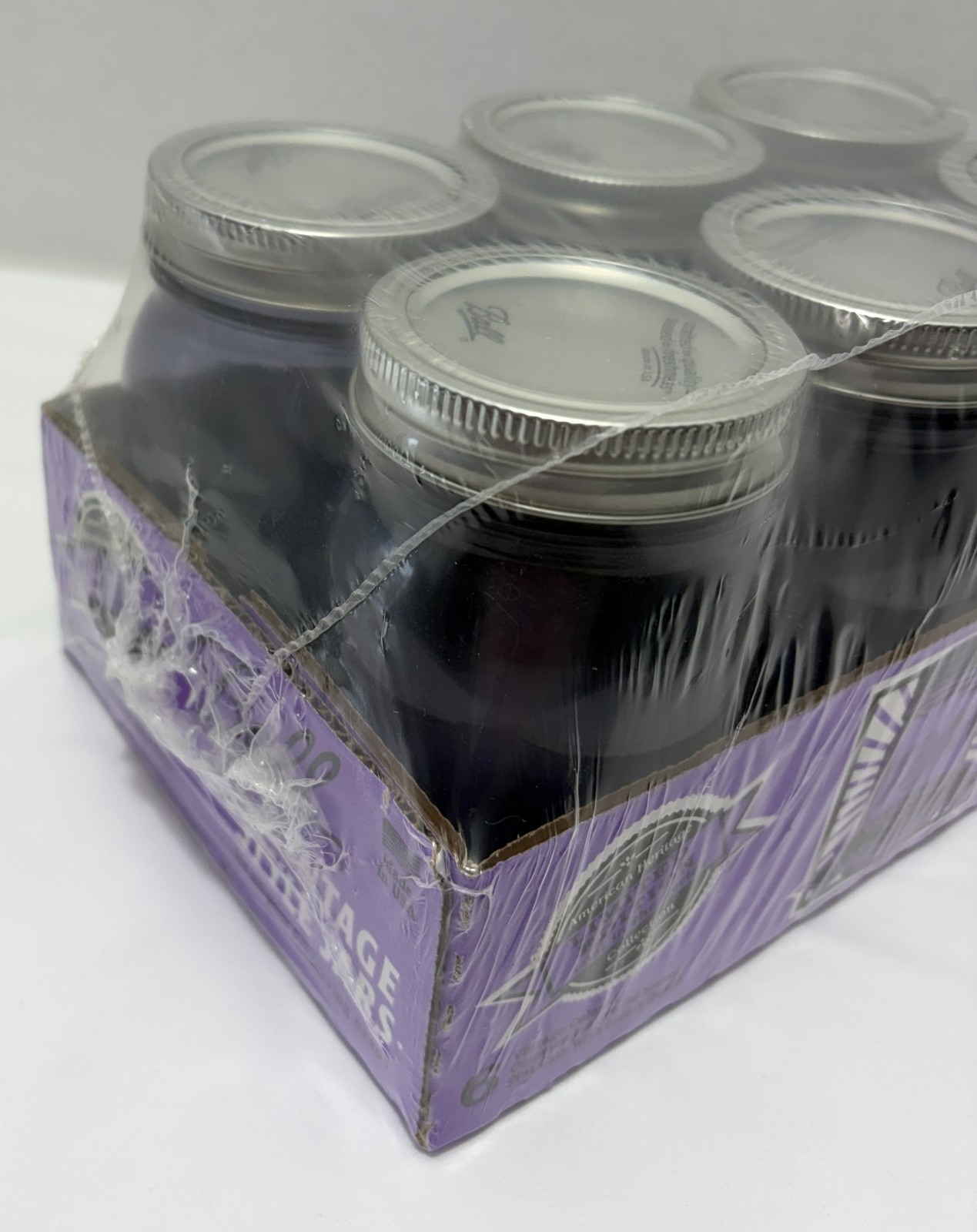 6 BALL PURPLE LIMITED EDITION AMERICAN HERITAGE 100TH ANNIVERSARY MASON JARS MIP gallery