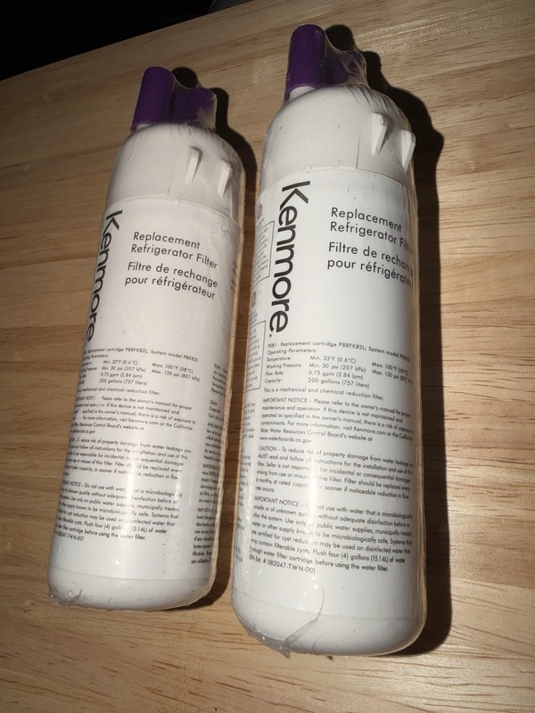 Kenmore Refrigerator Replacement 46-9081 Water Filter White Sealed 2 PACK gallery