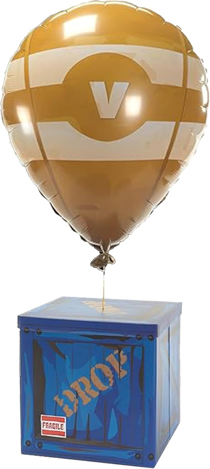 Loot Drop Box with Yellow Balloon – Large 14” Gift Box for Birthday Parties & De gallery