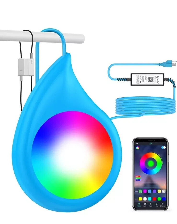 LEDPool Lights 40Watt 90-240V AC 50/60 Hz 8Meters Cable Bluetooth For App F3 gallery