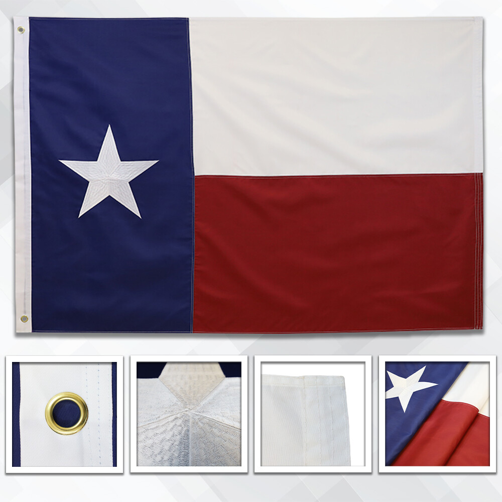 Embroidered Texas Flag 4x6ft Embroidered State of Texas Flag gallery