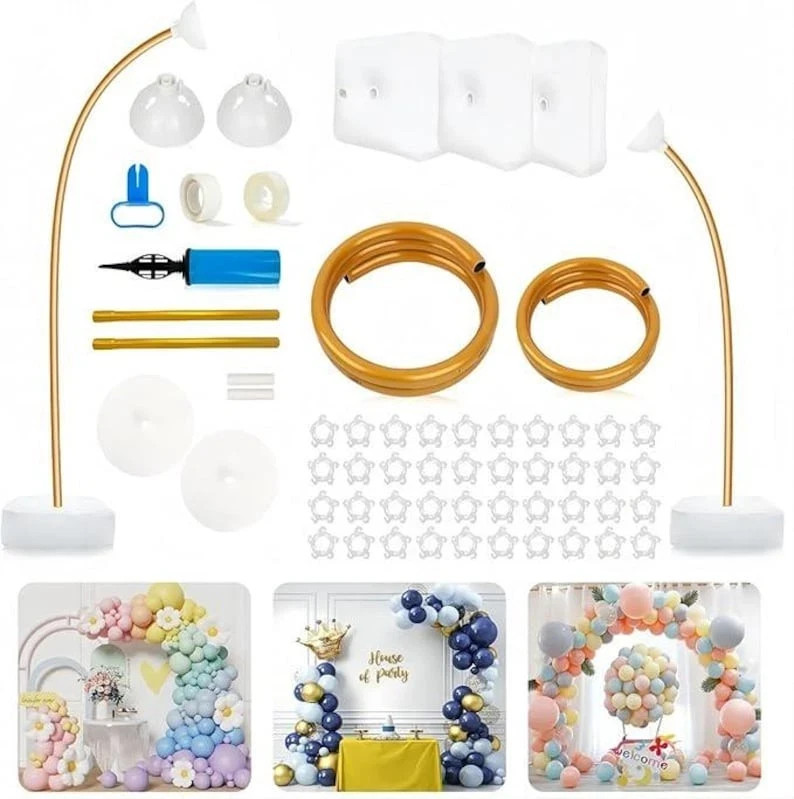Party Decorations 8FT & 6FT Half Arch Stand Kit Durable Balloon Arch Frame gallery