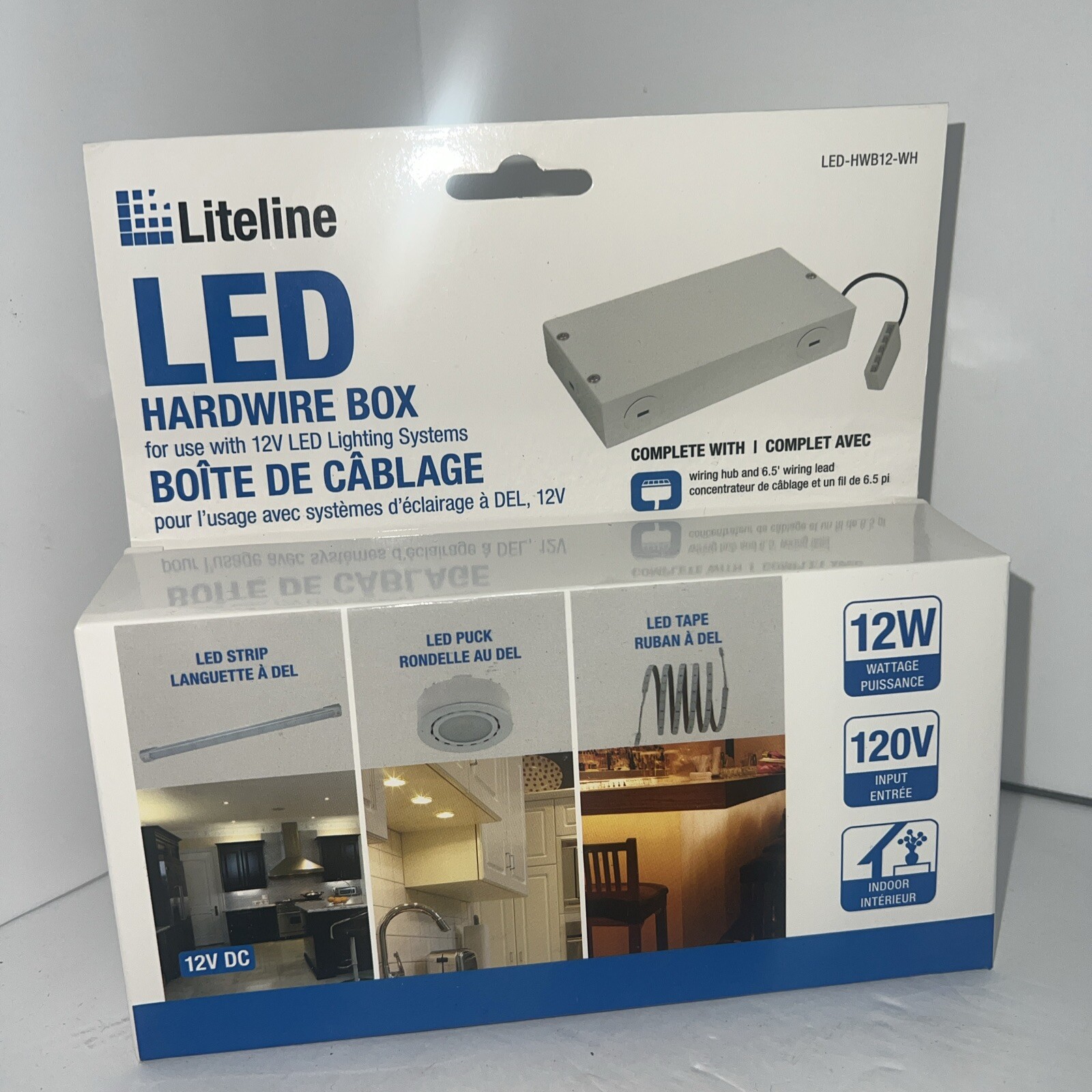 Liteline White Hardwire LED Under Cabinet Light Fixture Box for Strip,Puck,Tape gallery