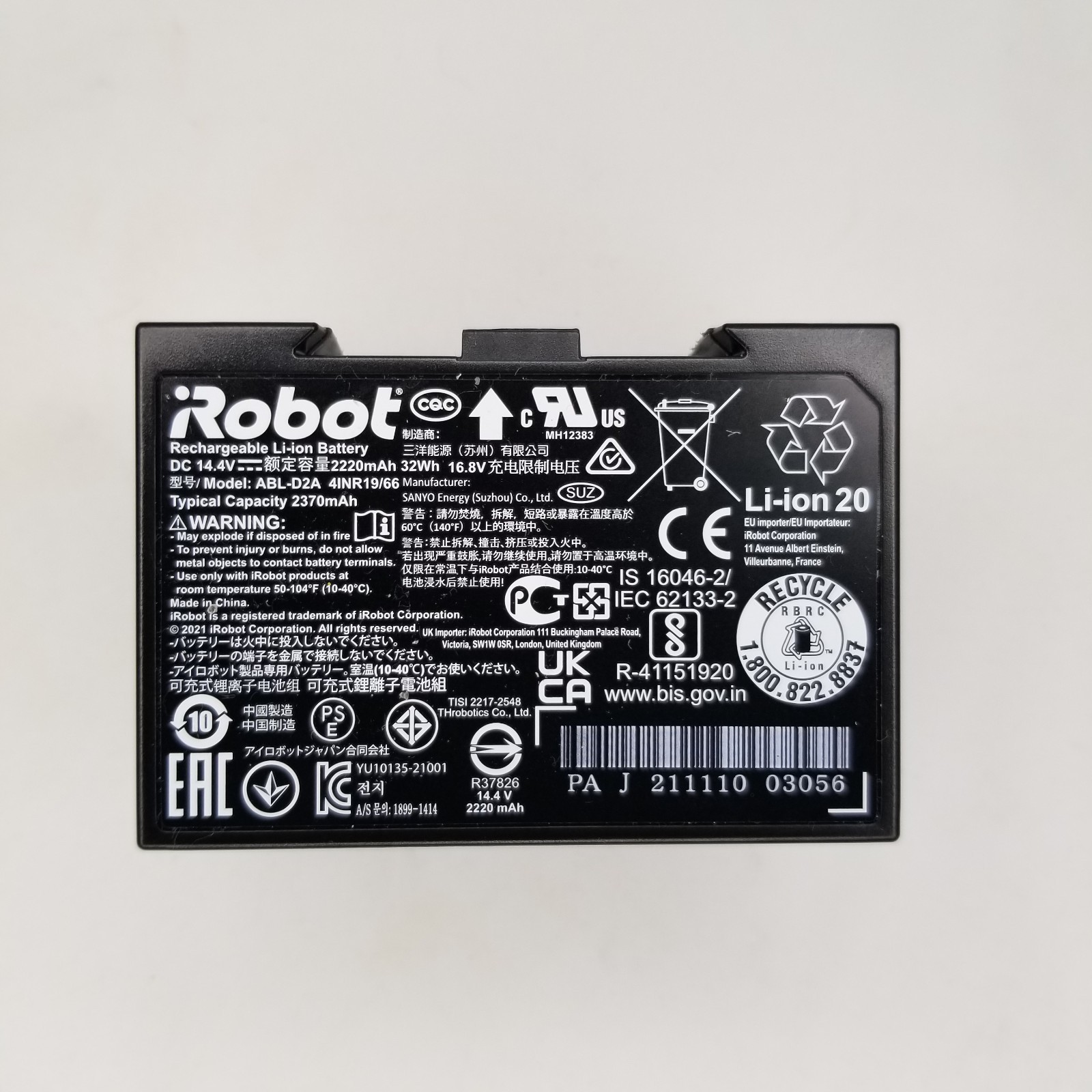 GENUINE ABL-D2A Upgraded Battery iRobot Roomba j5 j6 j7 j8+ i3 i4 i5 i7 i8+e5 gallery