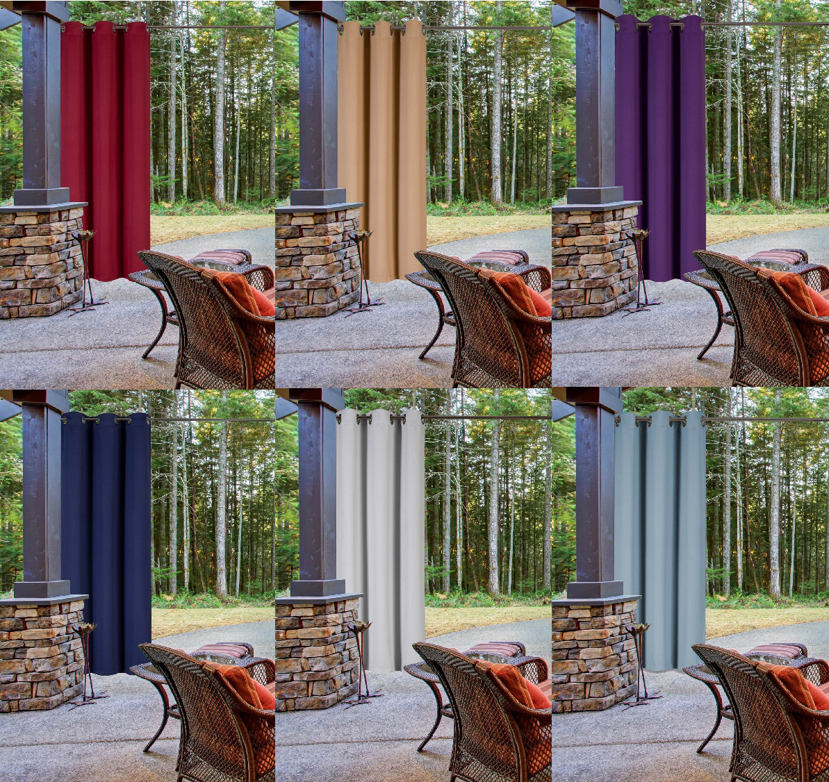 New Outdoor Unlined Thermal Blackout Window Drape Curtain Patio Panel 1 Set k68 gallery