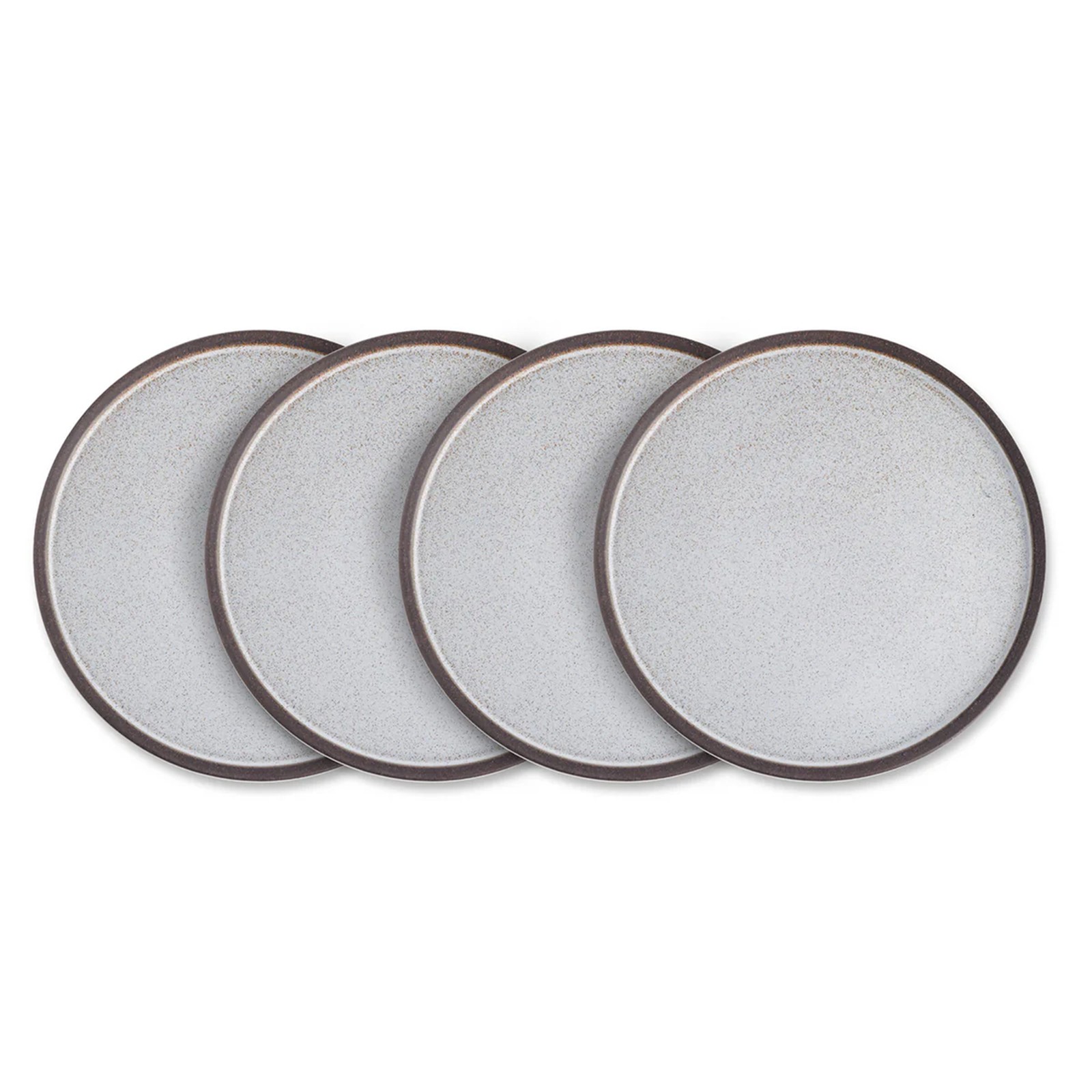 Stone Lain 4 Piece Vince Rustic Stoneware 11" Dinner Plate Set, Grey and White gallery