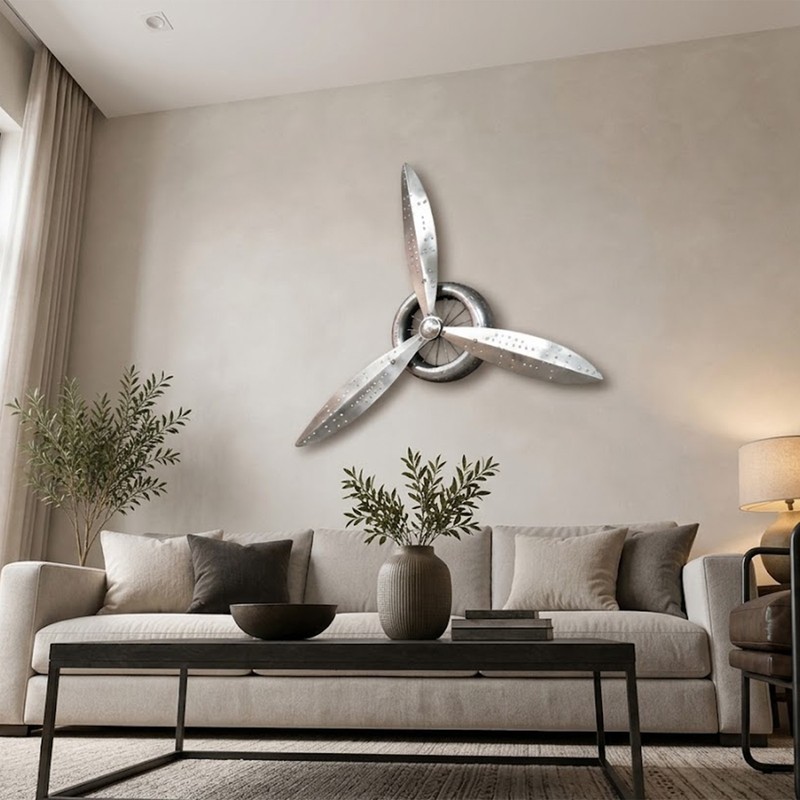 Hand-Riveted Aluminum Airplane Propeller Aviator Propeller Wall Art Steampunk gallery