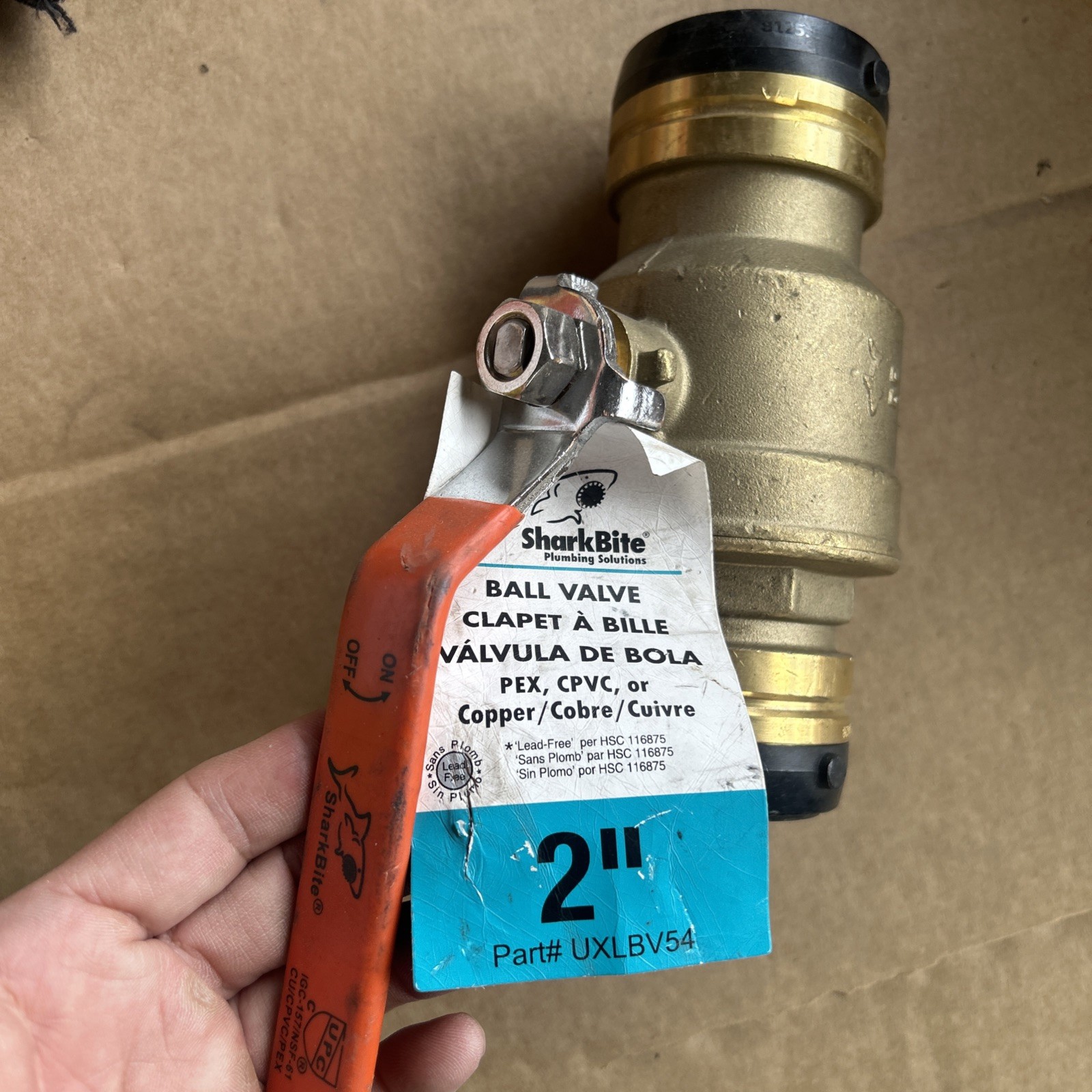 UXLBV54 SharkBite 2" Ball Valve, Push to Connect PEX, CPVC or Copper gallery