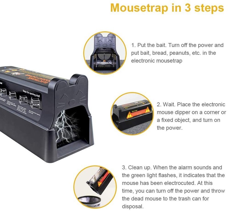 Electronic Mouse Trap Victor Control Rat Killer Pest Electric Rodent Zapper US gallery