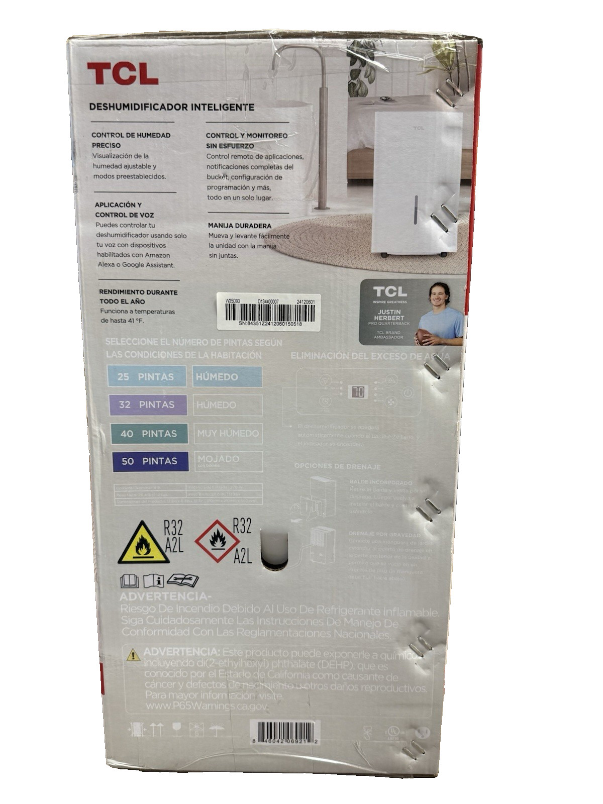 TCL 25 Pints Smart Dehumidifier-W25D93-White,Up to 2,000 Sq FT gallery