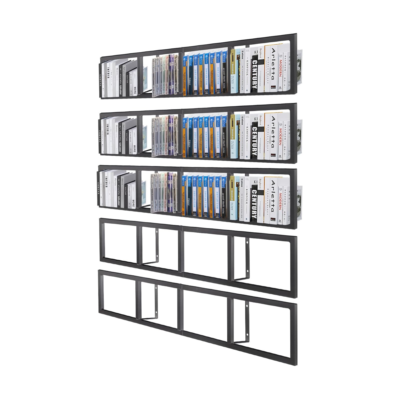 5PCs 34 In Video Game Rack Media Storage Shelves for Wall, CD DVD Storage Shelf gallery