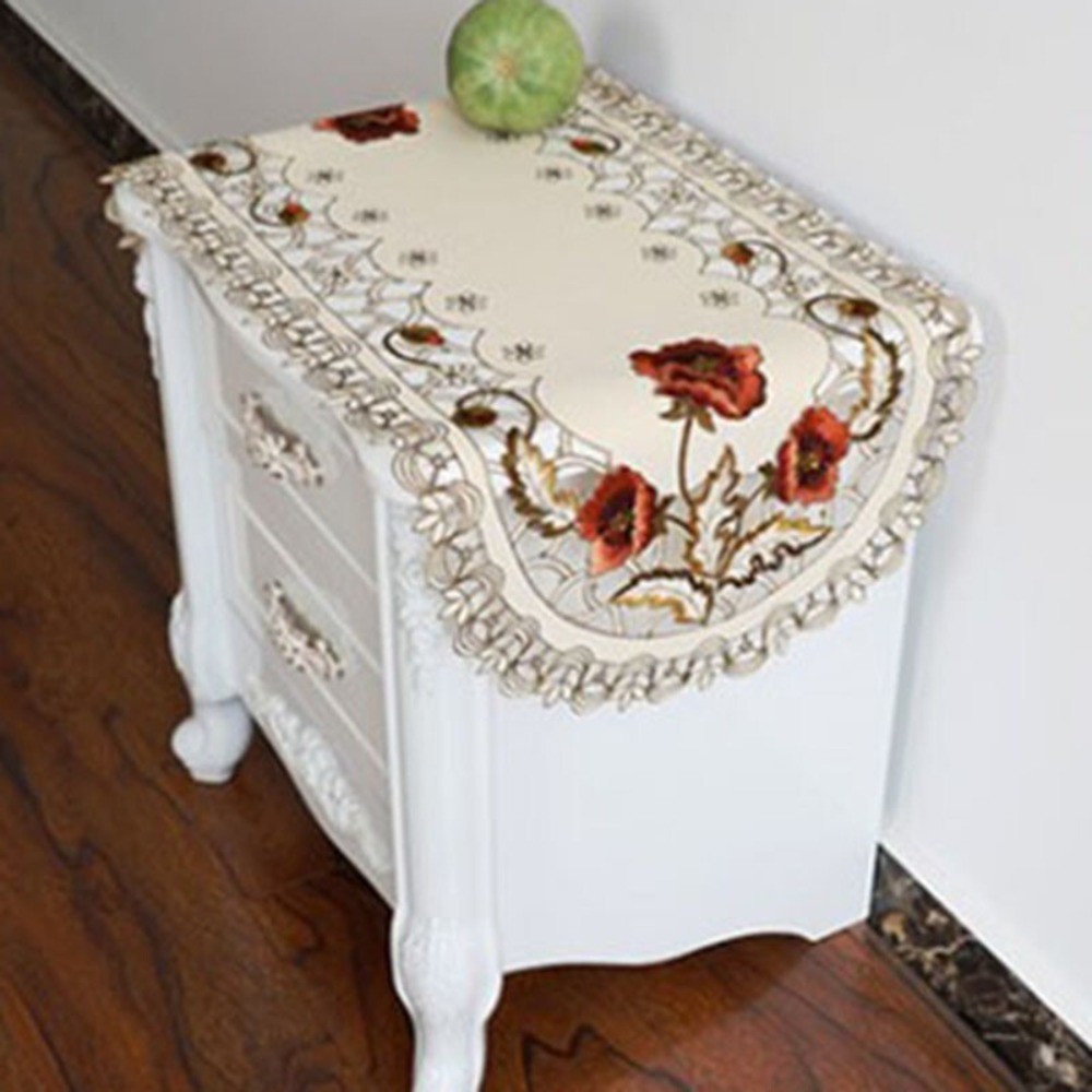 1 X Table Cloth Cover Home Tablecloth Oval Rectangle Plastic Lace Pattern Supply gallery