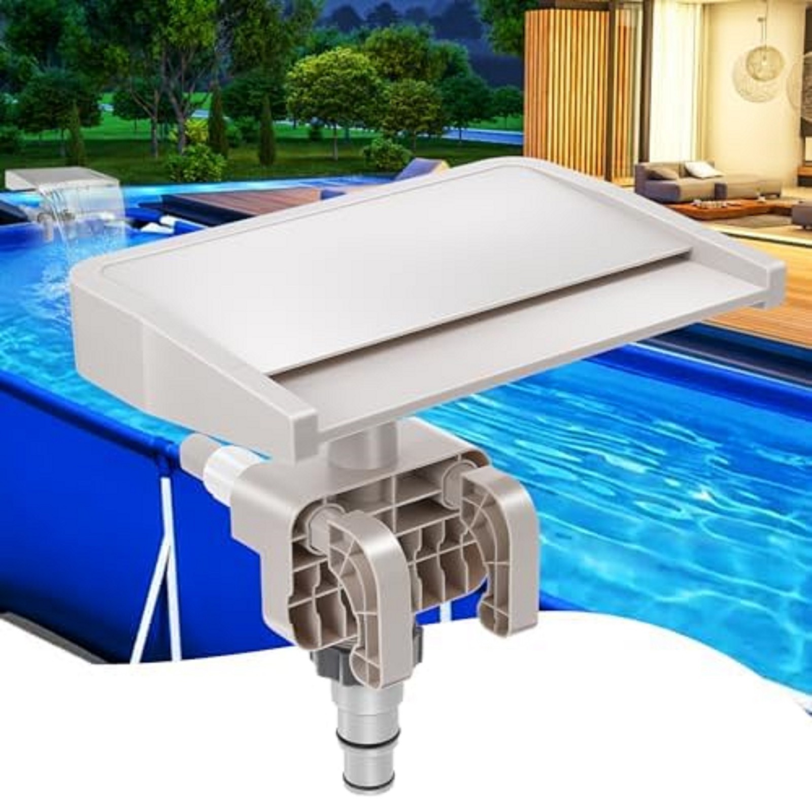 Pool Fountain, Pool Fountains for Above Ground Pools, Relaxing Waterfall Ingroun gallery