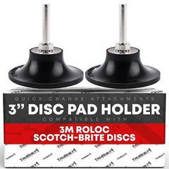3″ Conditioning Disc Pad Holder, 2-pc – 1/4″ Shank for 3M ROLOC Brand Discs -…