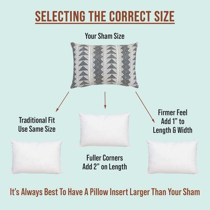 Ultra Soft Rectangle Pillow Insert - 14x20 Couch & Sofa Sham gallery