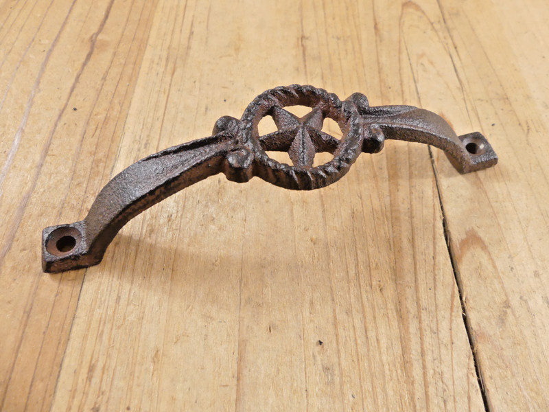 20 Cast Iron RUSTIC Drawer Pulls Handle Texas Star Fancy Western Cowboy Cabinet gallery
