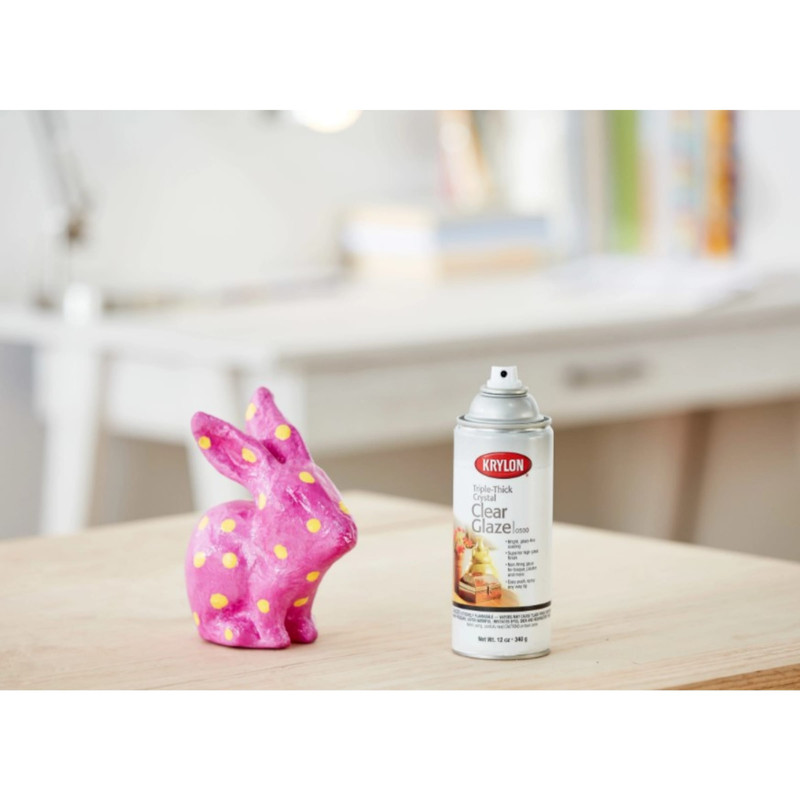 6Pk Krylon Triple-Thick Crystal Clear Glaze Gloss 12oz Spray Paint Multi-Surface gallery