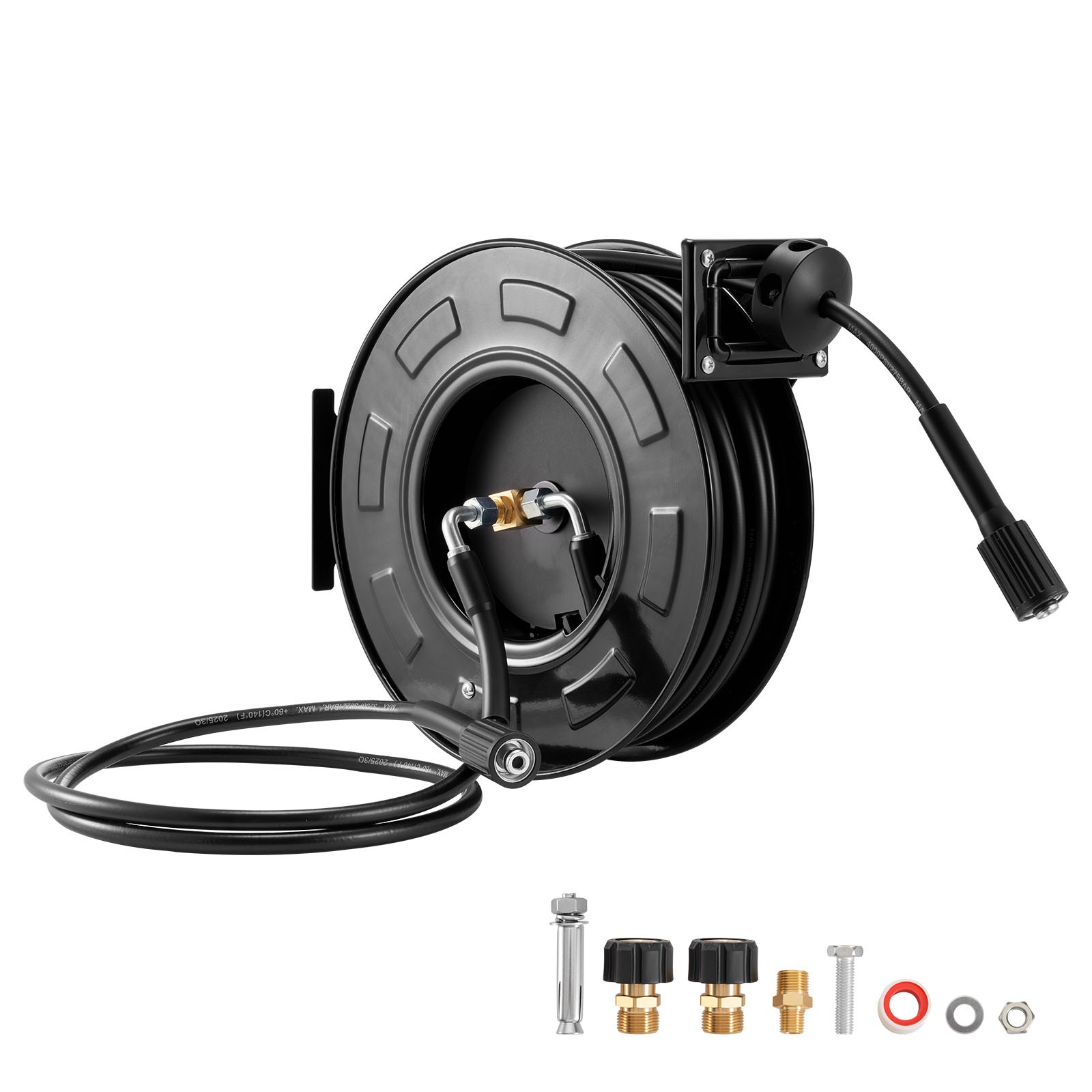 Uimoso Retractable 60ft Pressure Washer Hose Reel, 1/4in, 4000PSI Auto-Rewind gallery