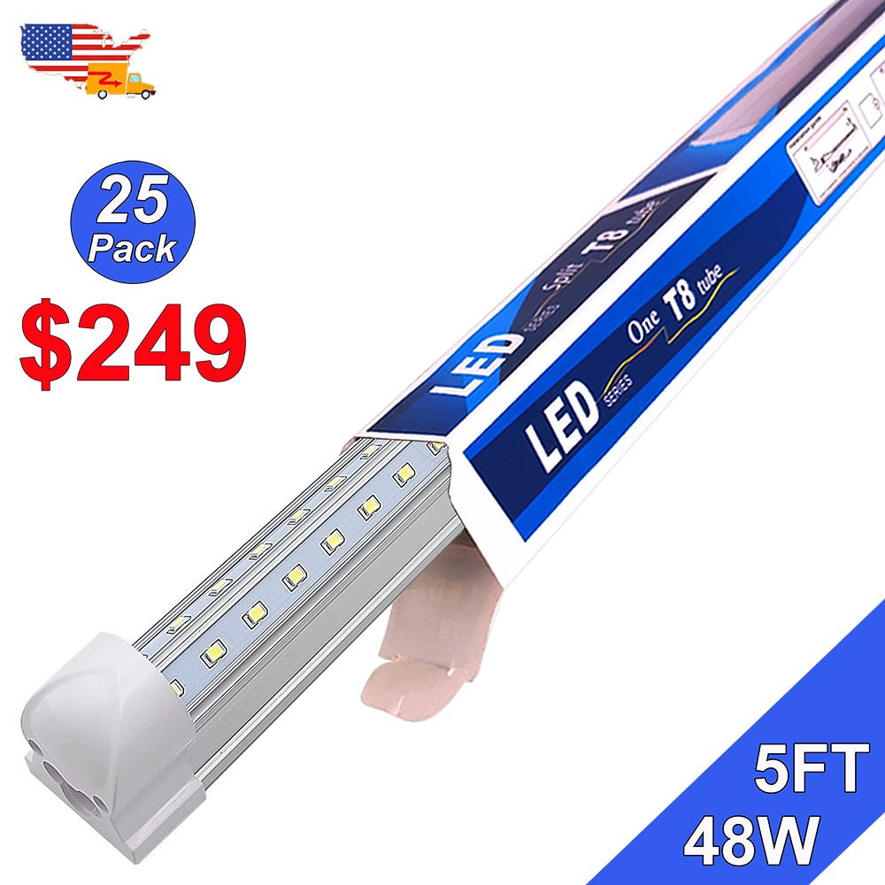 T8 Integrated 5Ft Led Tube Light 25 Pack 48W 6500K Supermarket Ceiling Fixture gallery