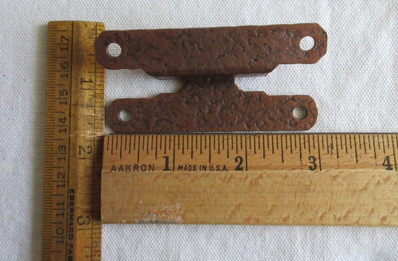 Vtg. 3/8” offset H hinge hammered copper 3"- 2 1/2” center hole McKinney USA NOS gallery