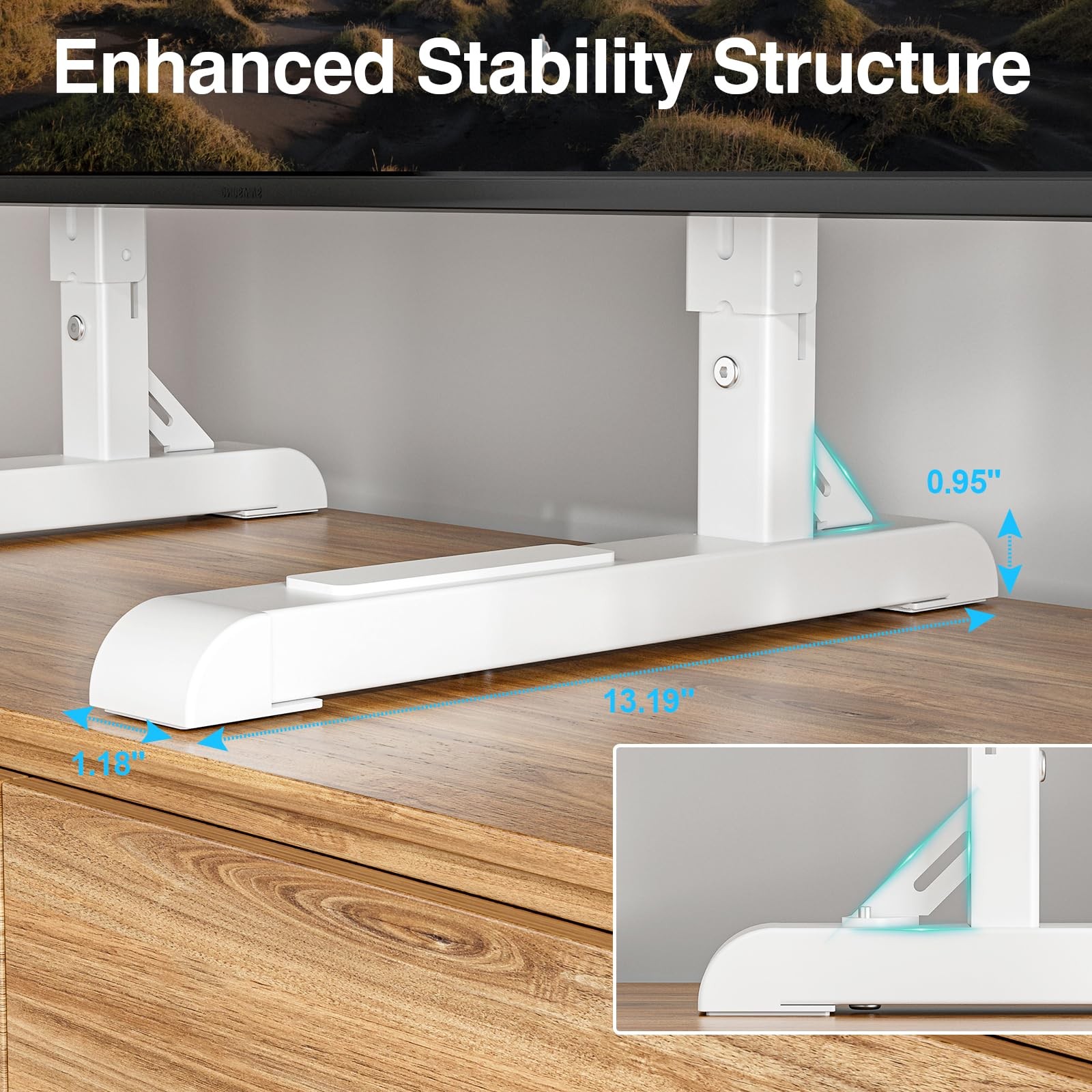 Universal TV Stand for 19-70 Inch LCD LED TVs Height Adjustable TV Legs Hold ... gallery