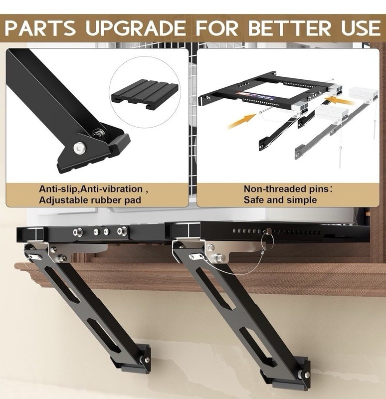 Upgraded No-Drill Window AC Bracket, Adjustable Window Air Conditioner Support gallery