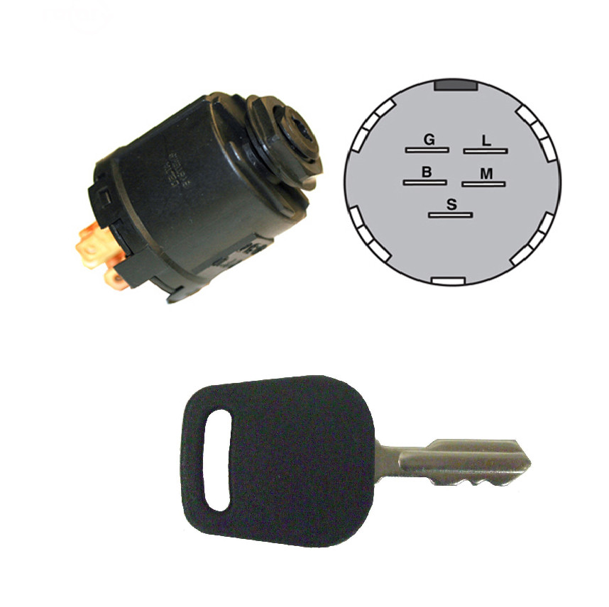 Sears Craftsman AYP Mower Ignition Switch 140399, 144921, 154555, 163088 w/ Key gallery