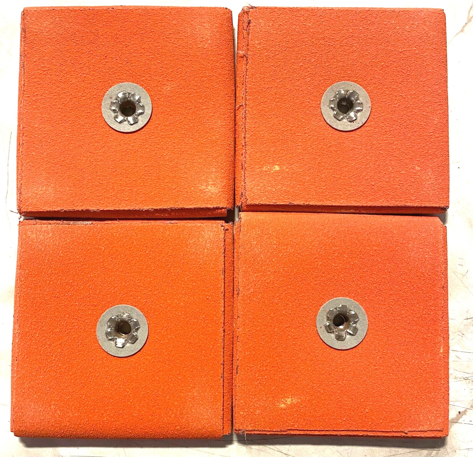 Merit Abrasive Square Sander Pad SPEZSP 3" x 3" x 5/16" Blaze C12 4 Pack gallery