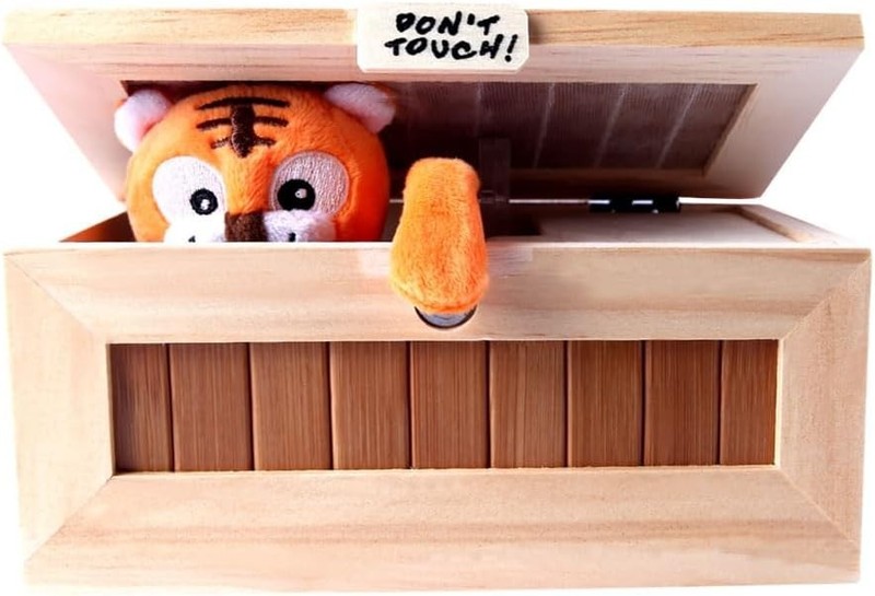 Surprising Useless Box with Adorable Tiger - Rechargeable Fun for All Ages gallery