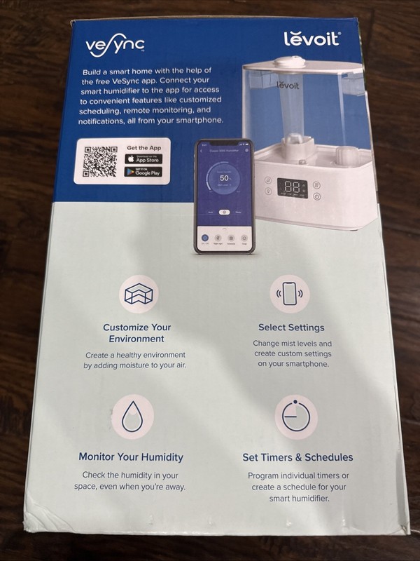 Levoit - VeSync Classic 300S 1.58 gallon Ultrasonic Smart Humidifier - White gallery