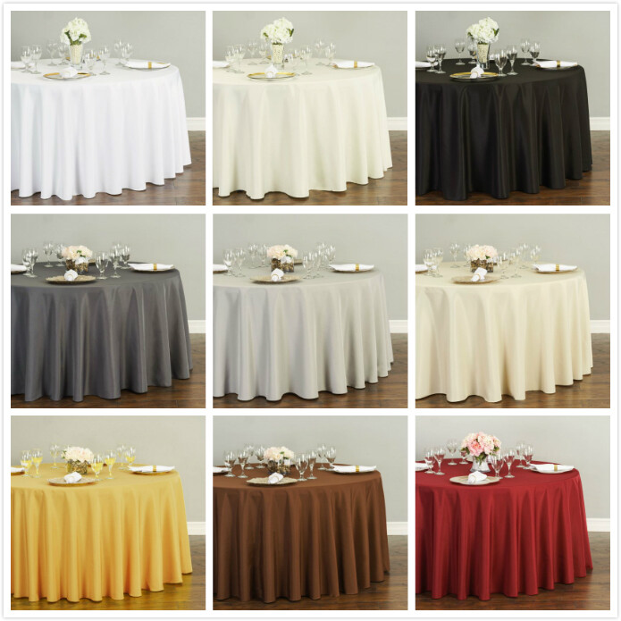 LinenTablecloth 108 in. Round Polyester Tablecloths, 33 Colors! gallery