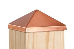 4×4 Solid Copper Deck and Fence Post Cap (3 1/2″ x 3 1/2″)
