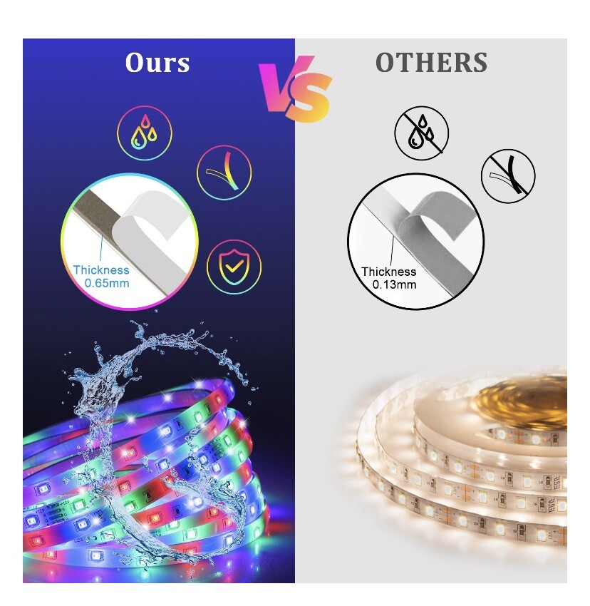 EEEkit 16.4ft 300 LED 3528SMD LED Strip Lights, Multi-Color Changing LED Rope Li gallery