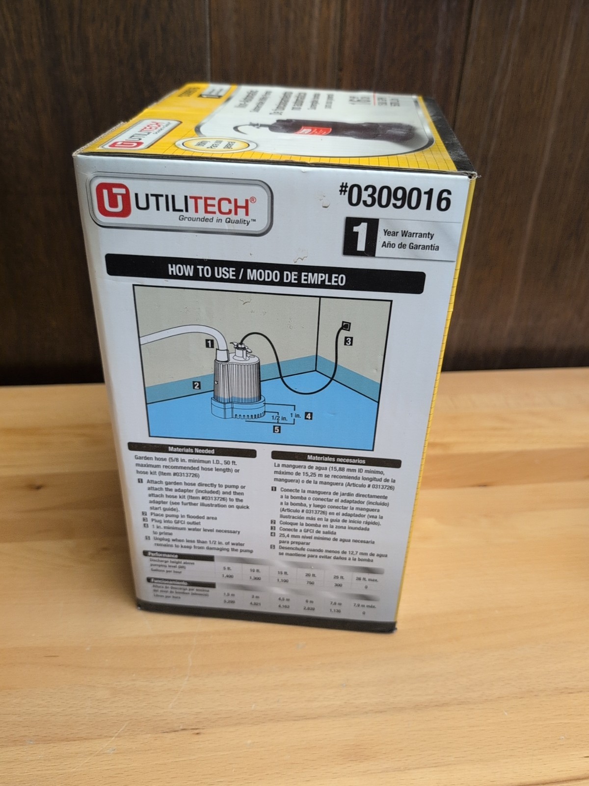 UltiliTech Non Automatic Submersible Utility Pump 1/6 HP gallery