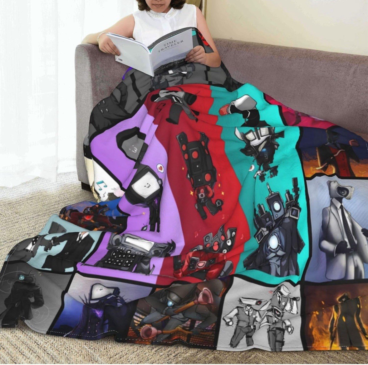 Skibidi Toilet Blanket Super Soft Flannel Fleece Blankets 50×60inch gallery