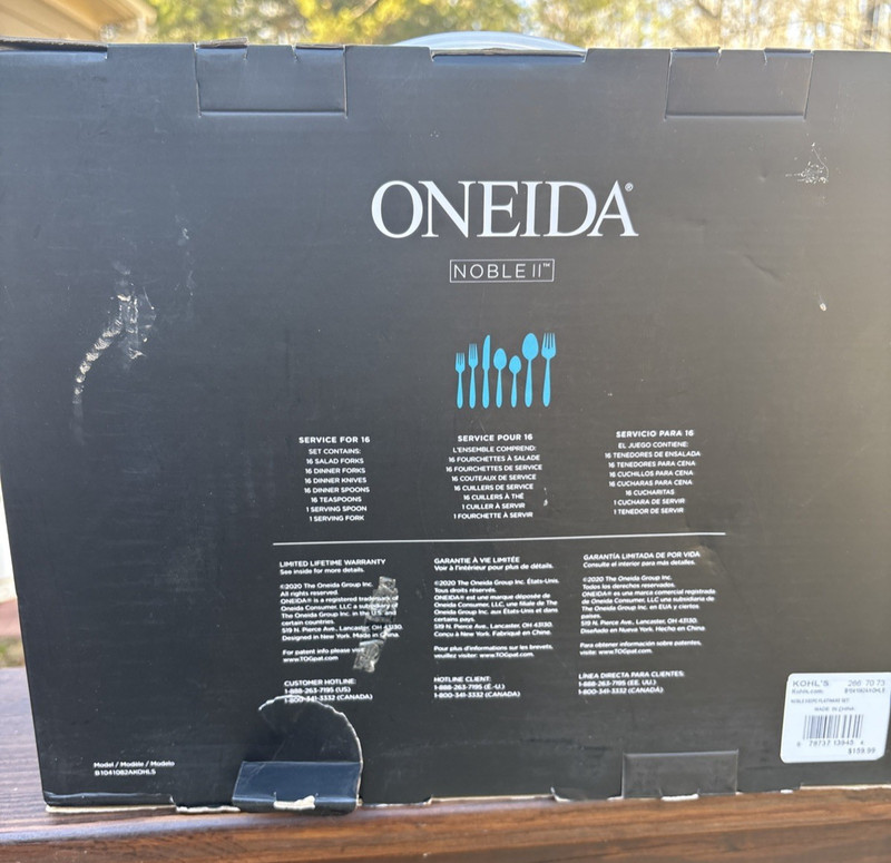 New Oneida Noble II 82 PC. Flatware Service For 16-18/0 Premium Stainless Steel gallery