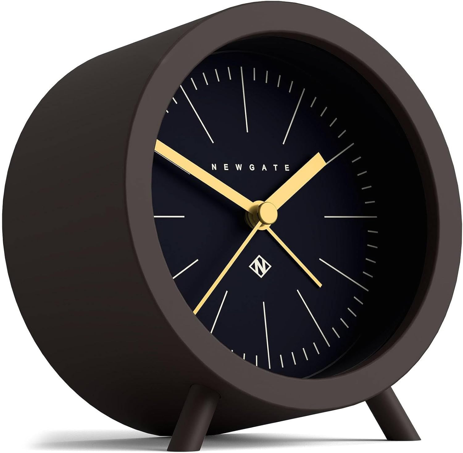 NEWGATE® Fred Alarm Clock | Modern Barrel Design | Chocolate Brown and Blue | Id gallery