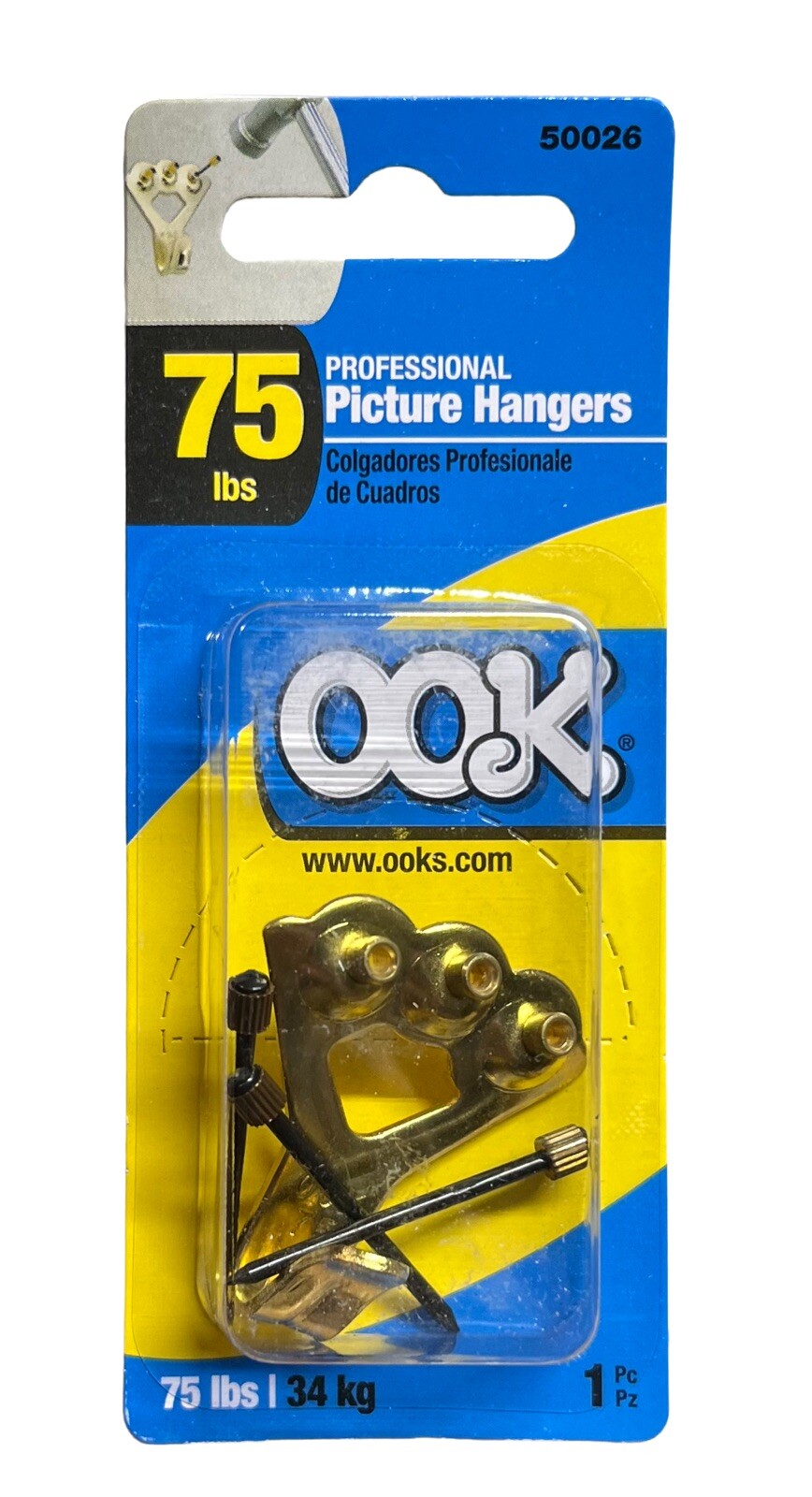 Hillman OOK 75 lb. Steel Professional Picture Hanger 1 pk gallery