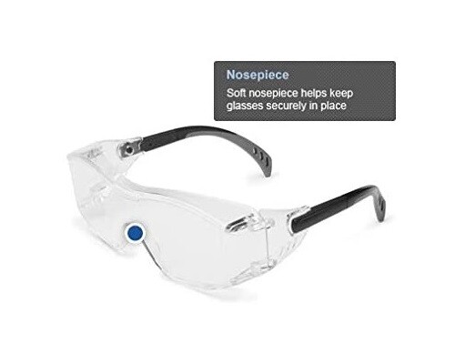 Clear Safety Goggles Glasses Work Lab Outdoor Eye Protection US Cover2 3/Pair gallery